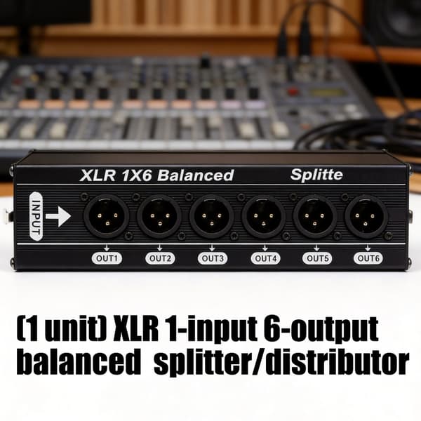 Kompakt XLR Balanceret Lydsplitter Ideel Til Multikanals Lydsystemer