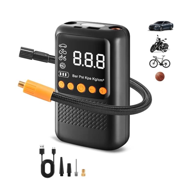 Bil Luftkompressor Bærbar Trådløs Digital Elektrisk Inflator Pumpe Oppustelig