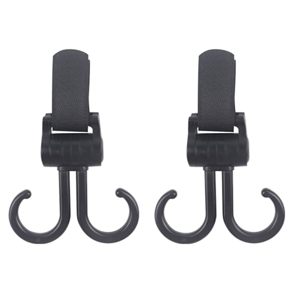Dobbelt Klapvognskrog Justerbar Krog 360° Rotation - Baby Klapvognskrog Multipurpose Mor Krog til Ble Tasker Holdbar