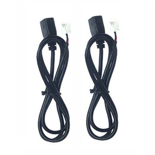 100 cm Bilstereo Dash Flush Mount USB port Panel Auto Båt AUX USB förlängningskabeladapter 4Pin+6Pin-kontakt Hållbar 2x