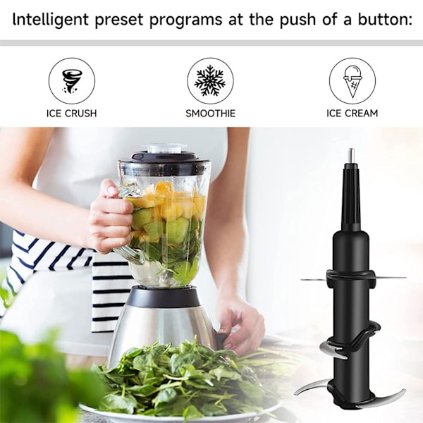 Blender 6 blad Ersättningsdelar för blender för 72 oz BL660C BL740 BL642 BL500C Ersättande 1100 kanna