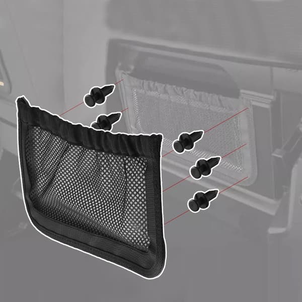 715003019 Hög Tålighet UTV Ryggstöd Förvaringsnätväska med Elastisk Design