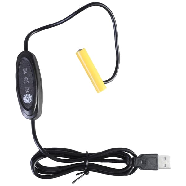 USB 5V2A til 3V/4.5V/6V 3A Falsk Batteri Eliminering Kabel Strømadapter Ledning