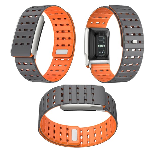Sinklegeringsspenne Silikonarmbånd Magnetisk feste Perforert Langvarig BlackOrange Standard model