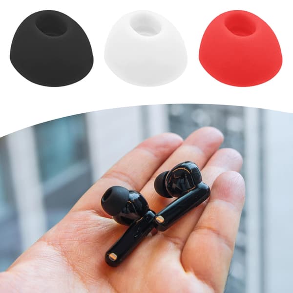 3 par ørepropper støydempende for øretelefoner ørepropper deksler in-ear plugger White