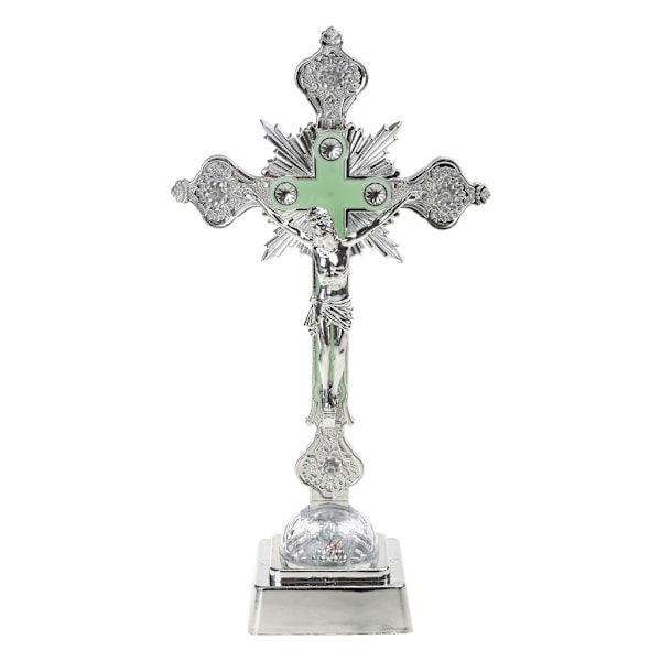 Kyrkliga Reliker Figurer Nattlampa Krucifix Jesus Kristus för Kors Katolsk Antik