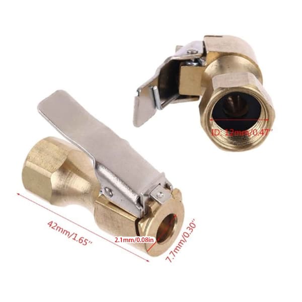 1/4\" Låsbar Helmetall Luftchuck Mini Luftkompressor Dekkpumpedyse Endekobling