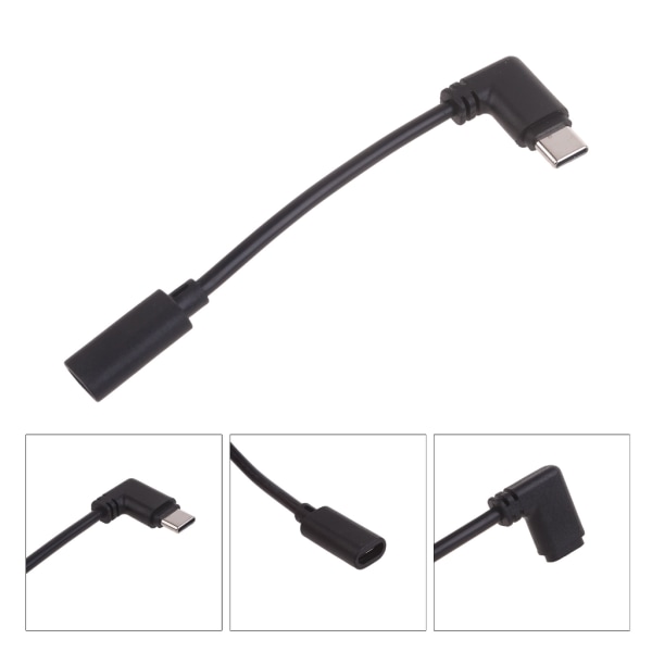 Micro USB till USB C Adapter Kabel 90 Degree Bend Converter Wire Line Support Laddning för surfplattor Telefoner Spelkonsol