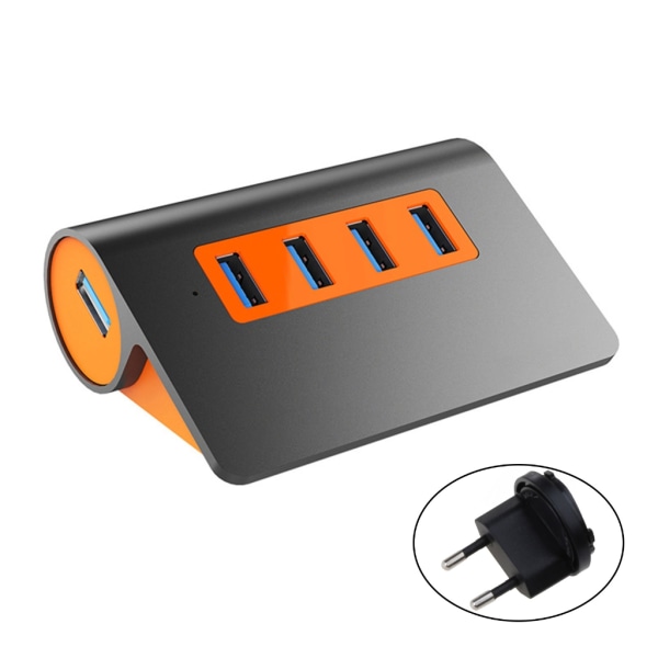 USB3.1 Gen2 HUB 10Gbps Aluminium USB Hub med 12V Strømadapter OTG Splitter 4 Port USB Forlengelse 1m Kabel
