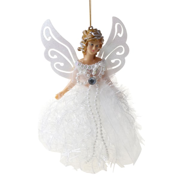Julängel för Glitter till Docka Hängande Julgranshängen Ornament Hem D