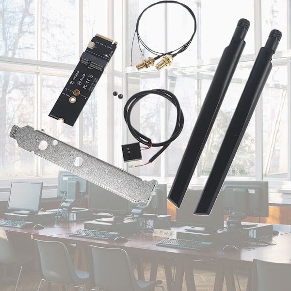 för M.2 WiFi-kort till för M.2 för Key for M WLAN Adapter Bluetooth-kompatibel för