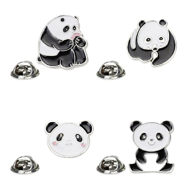 Jul Brosch Pin Legering Tecknad Panda Märken Brosch Pins Smycken för Kläder Väskor Hatt Tillbehör DIY Hantverk Material
