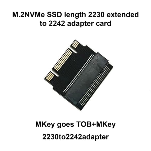 Nvme M.2 2230 til 2242 Adapter 2230 til 2242 Forlænger Support 2230 til 2242