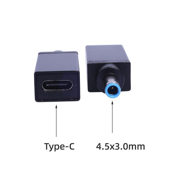 65W USB C til 4.5x3.0mm Strømadapter Professionel USB Adapter til Laptop