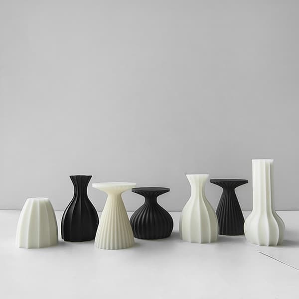 Geometrisk silikonform gips cement ljusstake form ljus basformar 1045
