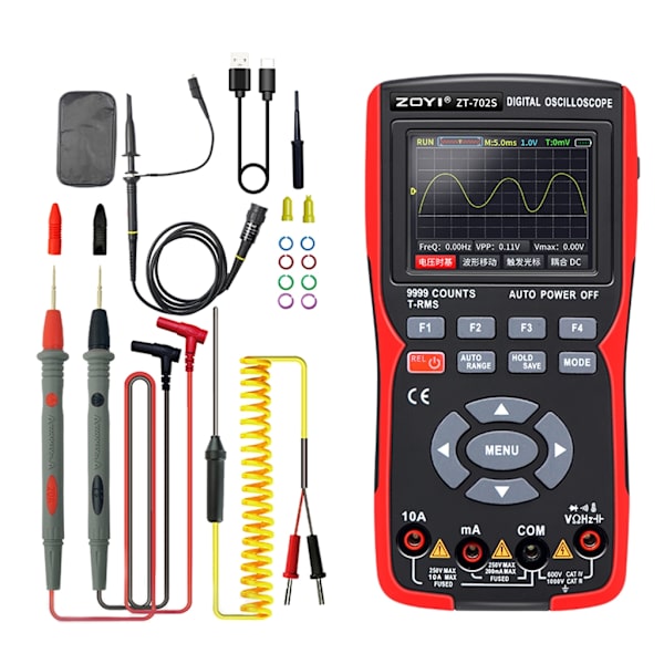 Handhållen Digitalt Oscilloskop Multimeter Fordonsdiagnostikverktyg med 2,8\" Färgskärm Mätning för Bilreparation