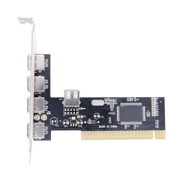 PCI USB-kortadapter PCI til USB 2.0 5 porte 4 eksterne 1 intern controller
