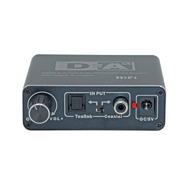 192KHz Hifi DAC 3,5 mm digital optisk koaxial koaxial 192 khz till analog omvandlare 3,5 mm optisk hörlursförstärkare