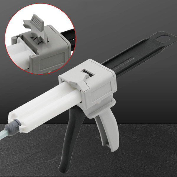 Kompakt 50 ml AB epoxi limpistol förökningshandtag applikator för blandning 1:1/2:1 AB limpistol dispenser för 50 ml epoxi