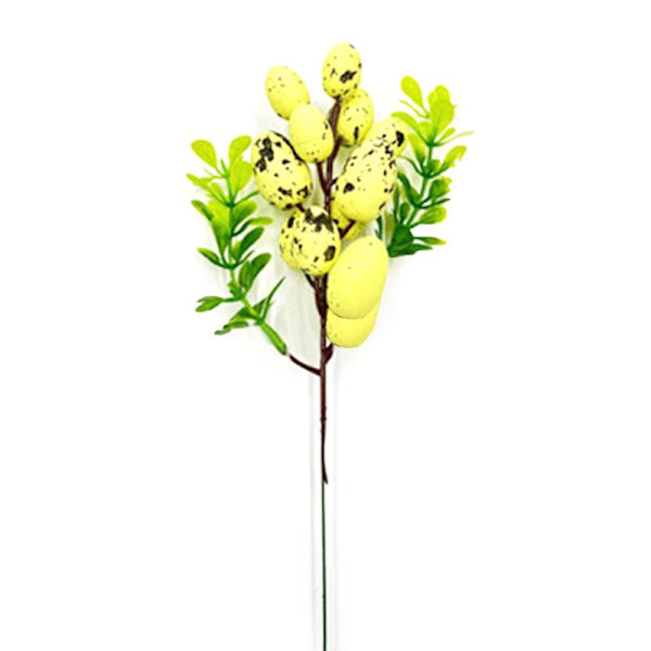Påskäggsklipp Konstgjorda Blommor Gren Färgglada Målade Skumfågelägg