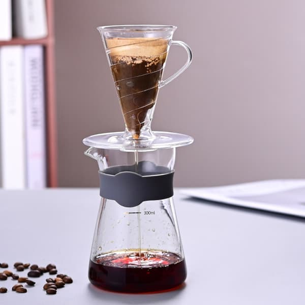 Professionell Kaffedroppskon V-stil Klar Kök Bryggutrustning