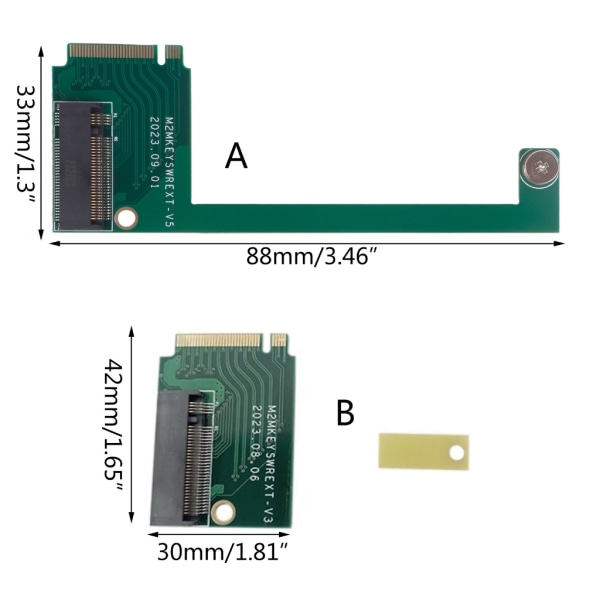 För Rog Ally Handheld Transfer Board PCIE4.0 90 Degrees M2 Transfercard För Rogally SSD-minneskortadapter Tillbehör B