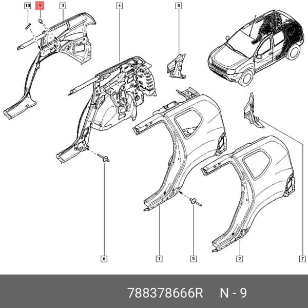 223216385R 6071420104 6071420004 Rörsensor Ersättningstillbehör
