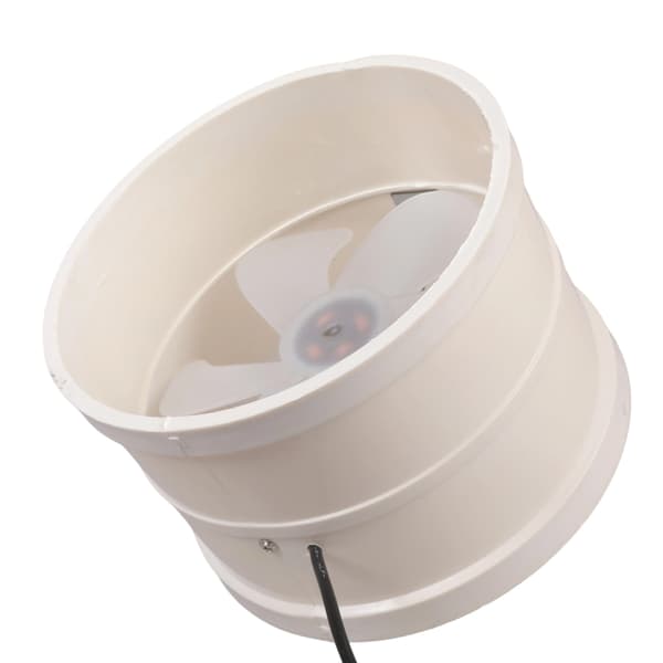 Nem installation PVC-kanalventilator 160 mm 12V til PVC-rørforbindelse i skure og kældre