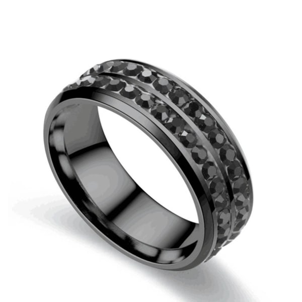 Mode par Svarta Zirkon Ringar Svarta Ringar Förlovningsringar för kvinnor Par Smycken Bröllopsfest Jubileumspresenter null - A mens ring 7