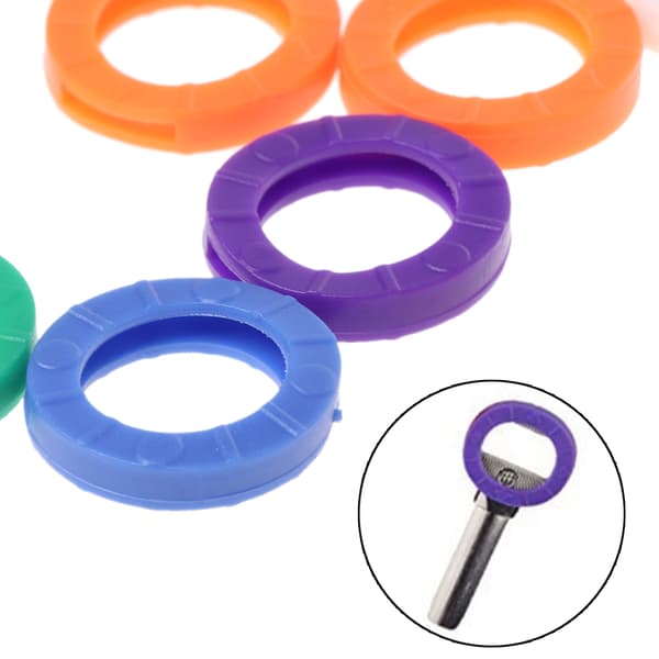 24 stk. Plast Nøkkelmerke Hetter Ring Identifikator Etikett ID Perfekt Koding Sy