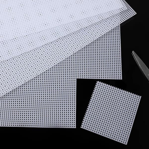 5 st Praktiska Mesh Canvas Ark Plast Mesh Canvas Ark för Hantverk