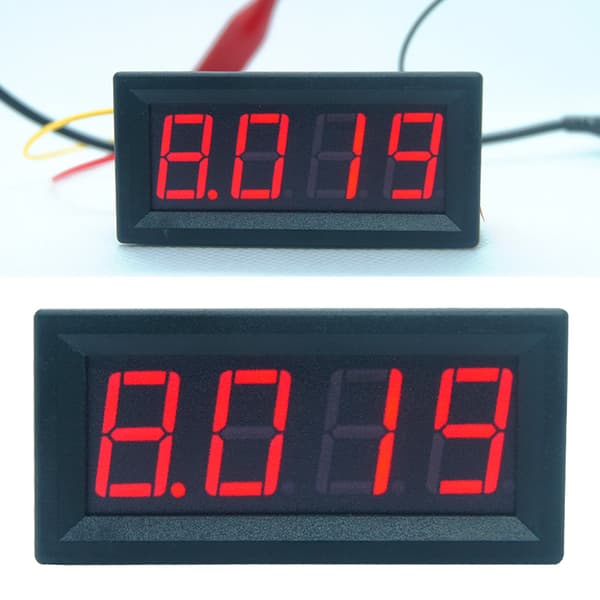 0,56 tommer digitalt amperemeter DC 0-9.999A(10A) strømamperemåler panelmåler 4 D