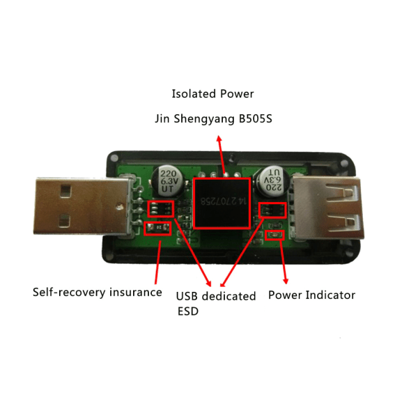 USB till USB isolator Digitala isolatorer av industriell kvalitet med för Shell 12Mbps Spe