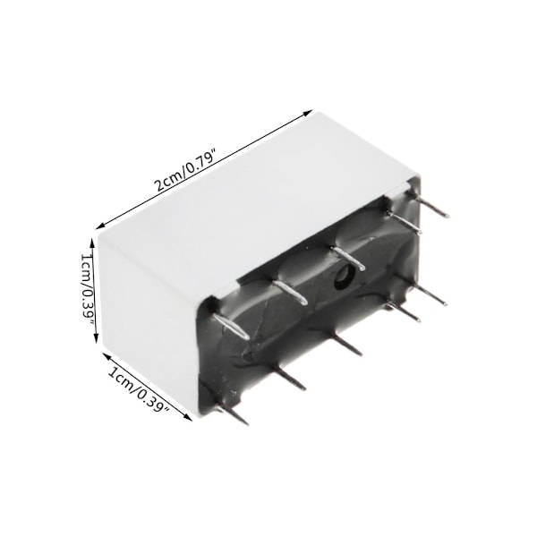 5V spole Bistabilt låsrelä DPDT 2A 30VDC 1A 125VAC HFD2/005-S-L2-D Verkligen