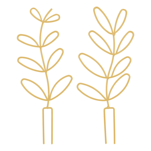 2 förpackningar Trädgårdsspaljé Små krukväxter Spaljé för klätterväxter inomhus utomhus för blomma grönsaksrankor Krukor Gold