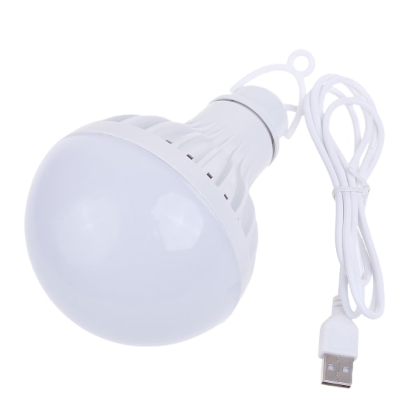 Vitt USB -ljus Energisparande nödljus Bärbar BBQ-lyktalampa LED-lampor LED-lampa för strandtält 12W