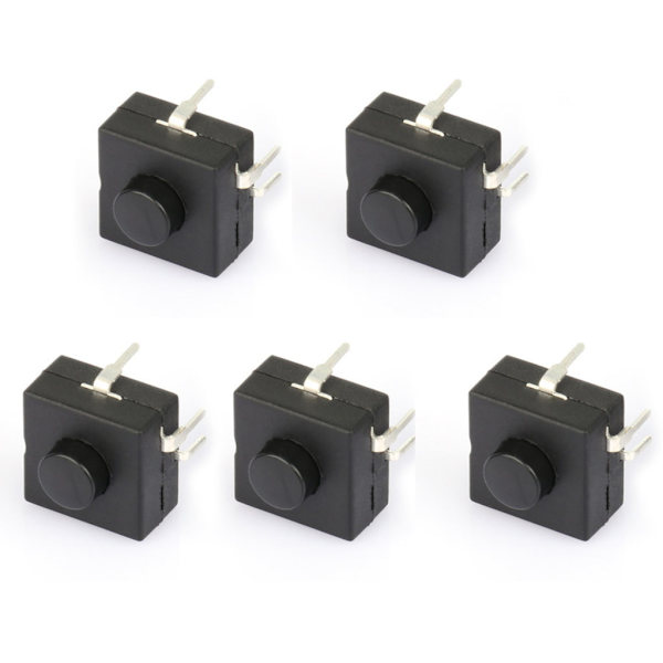 5st Multi typer Slitstark Ficklampa Switch Tryckknapp Lampa Knapp Switch Mini Miljöskyddsbrytare Switch Spärr 8