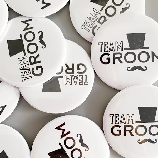 Team Brudgum/Groom Badge 6st/ set Bachelor Party Kläder Dekoration Tillbehör null - Gallery