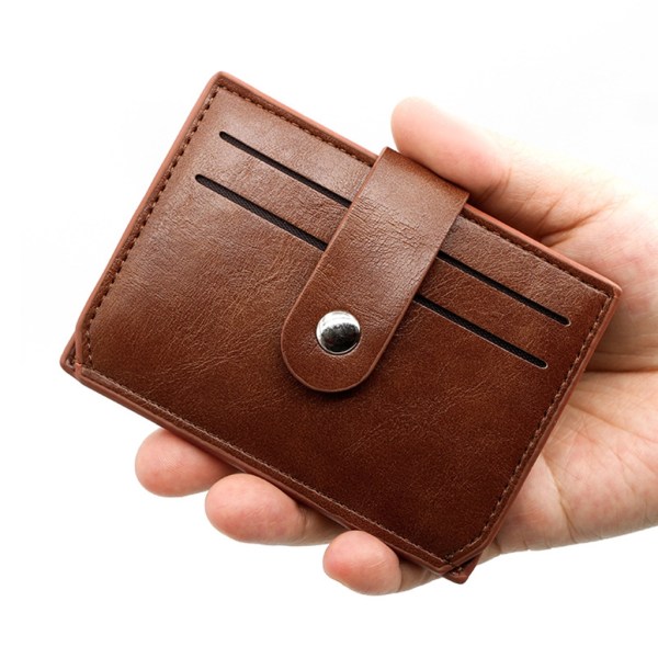 Plånbok för män Bank Kredit ID-Korthållare Vattentät PU Läder Multi-Slot Mode Kortfodral - Plånbok Clutch Väska med Spänne