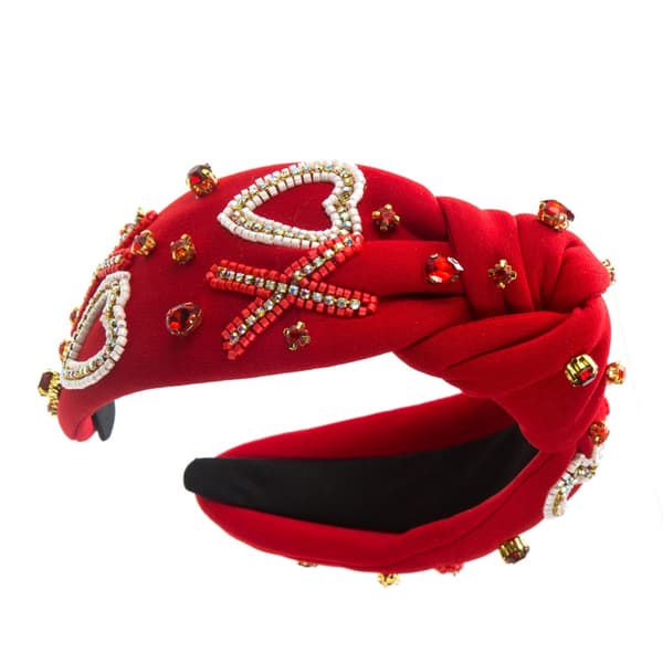 Candy Bred Hårbøjle med Twist og Rhinestones