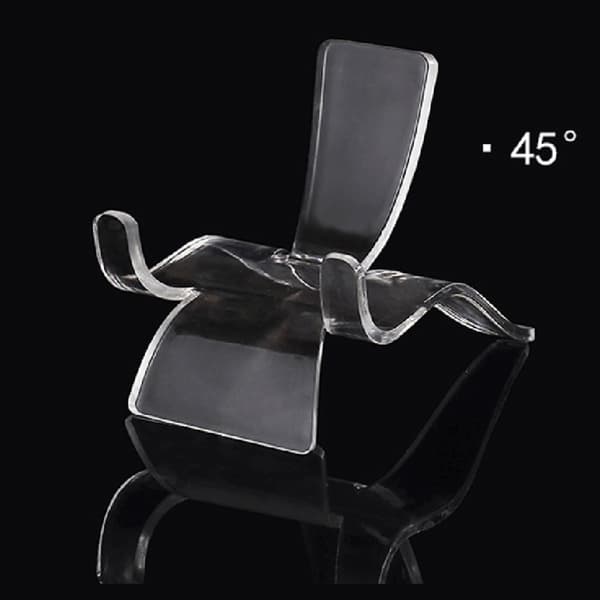 Akryl Stol Form Display Hållare Staffli Stativ för Geoder Berg Mineral 55mmx50mm
