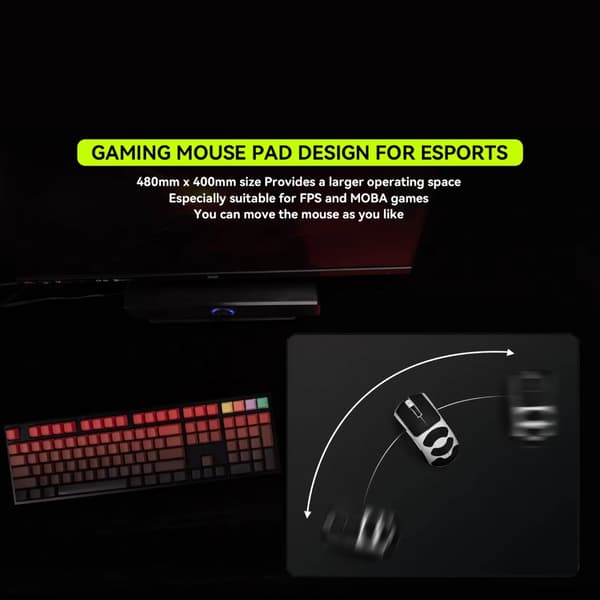 Musemåtte Esports Gaming Musemåtte Gummibelagt Tekstur Musemåtte 4mm Tykkelse