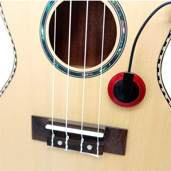 Gitarr Bas Ukulele Instrument Mikrofon Pickup Transducer med 6.35mm Jack