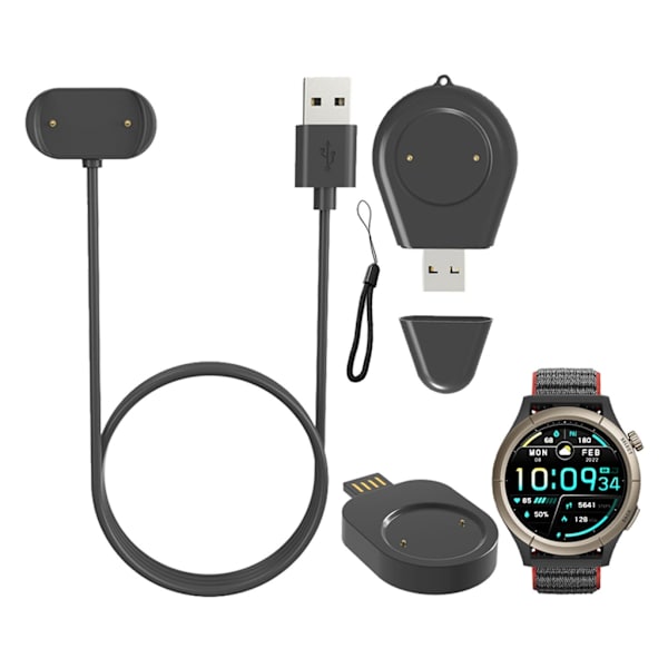 Lämplig för Cheetah Pro Magnetisk laddare Sladd Power USB Snabbladdning Kabelfäste Smartwatch Station Hållbar Water drop shapedUSB