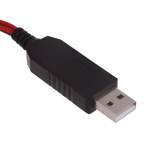 2-i-1 USB Strømforsyning 6V C Batteriadapterkabel Erstatter 4x 1,5V C LR14