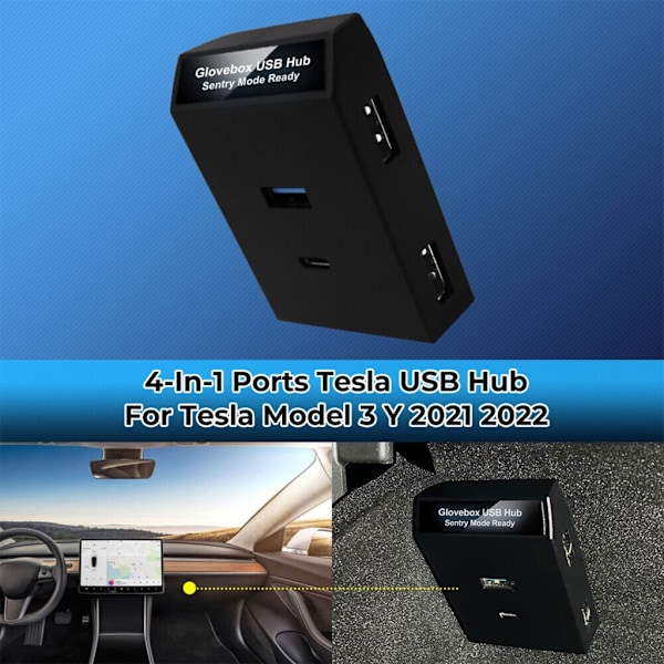 Hansikaslokeron datansiirtoadapteri 4 in 1 peli apukuljettaja USB-jakaja Y:lle