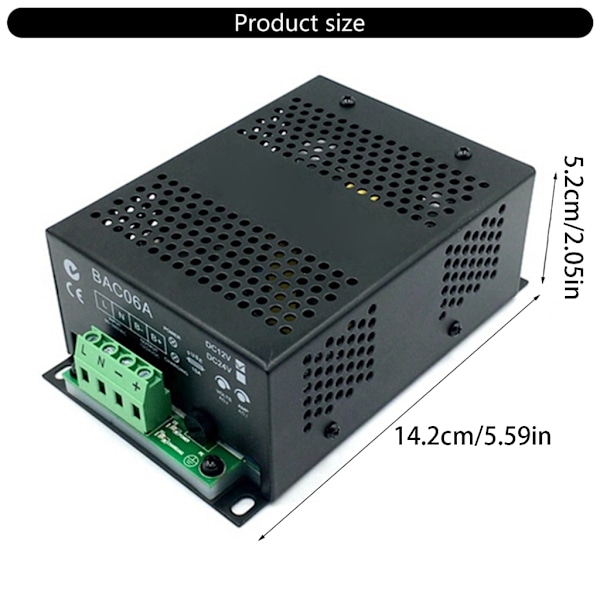Generator BAC06A Batteriladere med Innebygd Vedlikeholdslading for Forlenget Levetid 12V