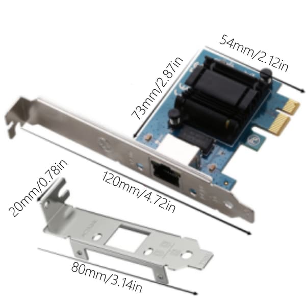 PCIE X1 - RJ45 Gigabit -verkkokortti, 2,5 Gbps Ethernet-sovitinkortti PC:lle