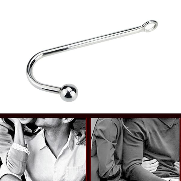 Anuses Butt Plug Hook ruostumaton teräs Anuses Köysikoukku pallolla Bondage-lelu
