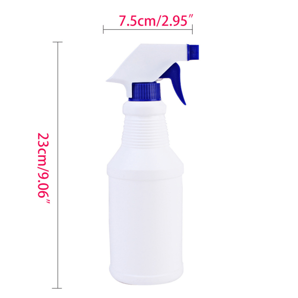 500 ml hemtomma sprayflaska påfyllningsbar vätskebehållare för desinfektionsmedel